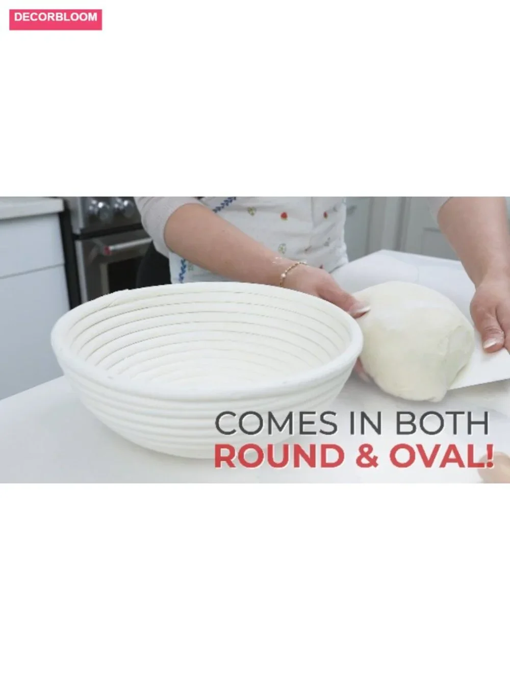 Bread Banneton Proofing Baskets Set of 2 Oval 10x6 Inch Sourdough Rising